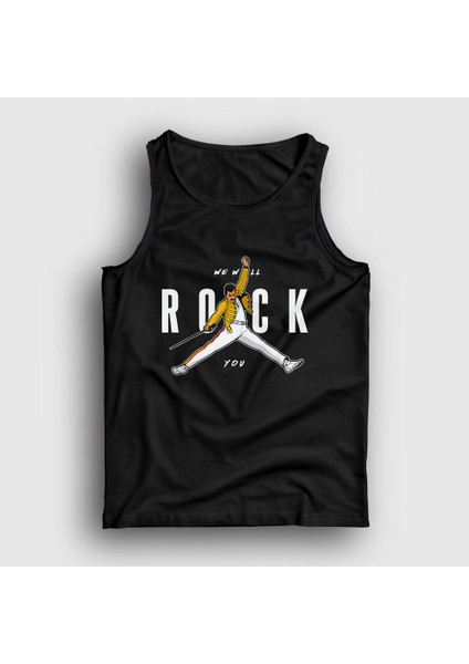 Unisex Siyah Rock You Queen Freddie Mercury Atlet