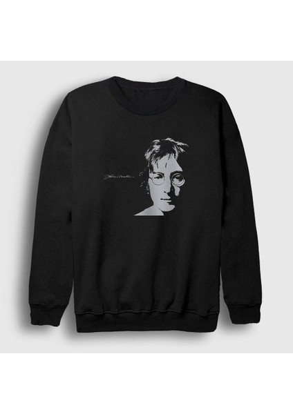 Unisex Siyah Self Portrait Beatles John Lennon Sweatshirt