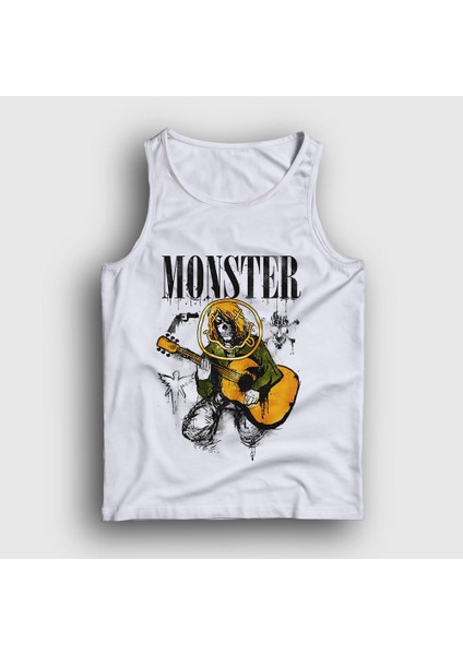 Unisex Beyaz Monster Nirvana Kurt Cobain Atlet