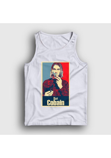 Unisex Beyaz Smoking Nirvana Kurt Cobain Atlet