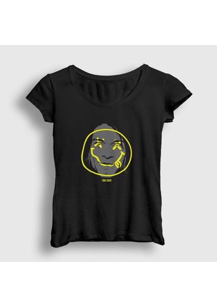 Kadın Siyah Teen Spirit Nirvana Kurt Cobain T-Shirt