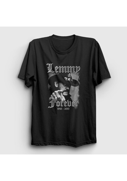 Unisex Siyah Forever Motörhead Lemmy Kilmister T-Shirt