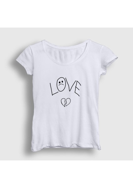 Kadın Beyaz Love Lil Peep T-Shirt