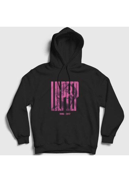 Unisex Siyah Rose Lil Peep Kapüşonlu Sweatshirt