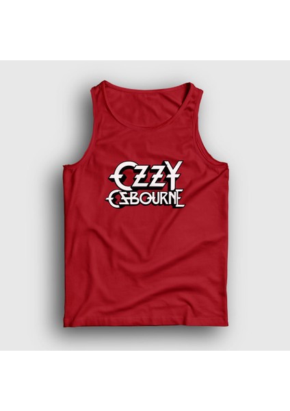 Unisex Kırmızı Logo Ozzy Osbourne Atlet