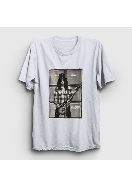 Unisex Beyaz Amps Guns N' Roses Slash T-Shirt