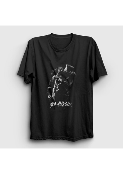 Unisex Siyah Icon Guns N' Roses Slash T-Shirt