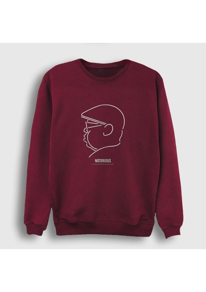 Unisex Bordo Neon The Notorious BIG Sweatshirt