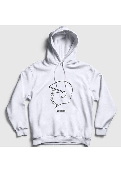 Unisex Beyaz Neon The Notorious BIG Kapüşonlu Sweatshirt
