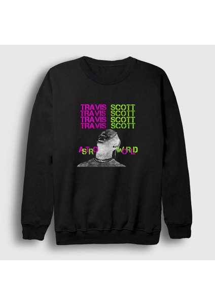 Unisex Siyah Sky Astroworld Travis Scott Sweatshirt