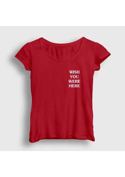 Kadın Kırmızı Wish Astroworld Travis Scott T-Shirt