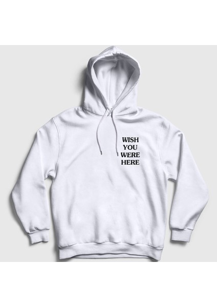 Unisex Beyaz Wish Astroworld Travis Scott Kapüşonlu Sweatshirt