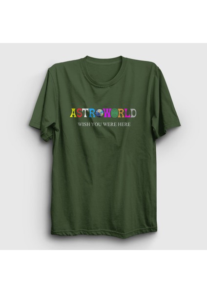 Unisex Haki Astroworld V4 Travis Scott T-Shirt