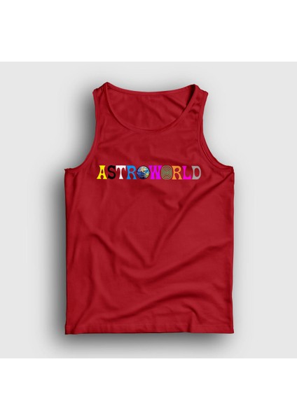 Unisex Kırmızı Astroworld Travis Scott Atlet