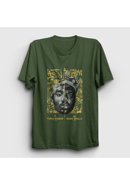 Unisex Haki Biggie Smalls Tupac Shakur T-Shirt