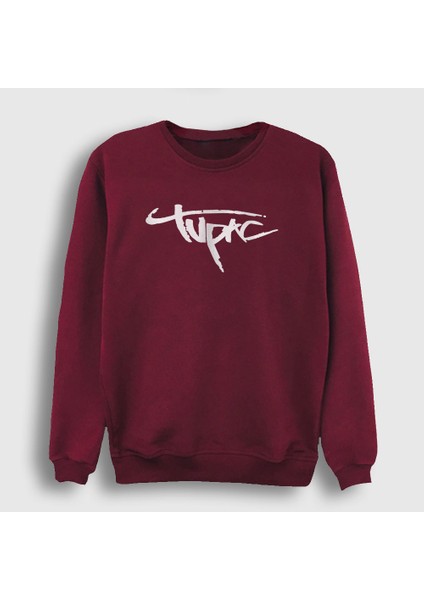 Unisex Bordo Logo Tupac Shakur Sweatshirt