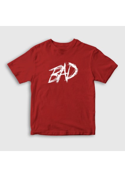 Unisex Çocuk Kırmızı Bad XXXTentacion T-Shirt