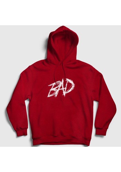 Unisex Kırmızı Bad XXXTentacion Kapüşonlu Sweatshirt
