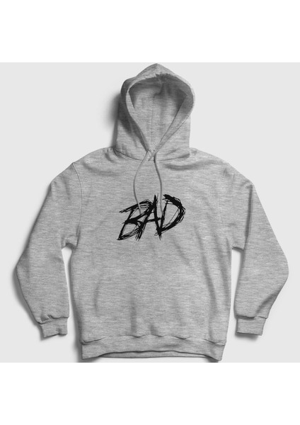 Unisex Gri Bad XXXTentacion Kapüşonlu Sweatshirt