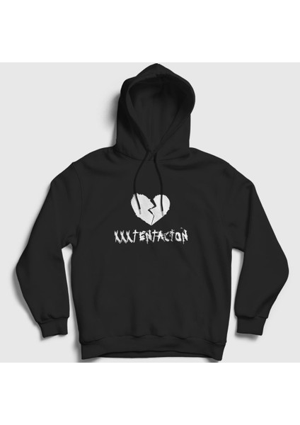 Unisex Siyah Broken Heart XXXTentacion Kapüşonlu Sweatshirt