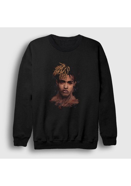 Unisex Siyah Face XXXTentacion Sweatshirt