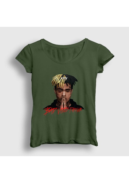 Kadın Haki Forever XXXTentacion T-Shirt