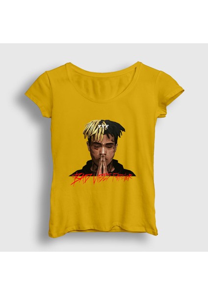 Kadın Sarı Forever XXXTentacion T-Shirt
