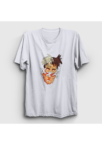 Unisex Beyaz Melting XXXTentacion T-Shirt