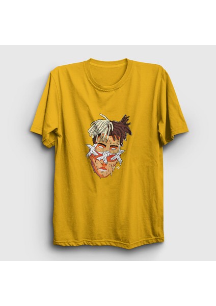 Unisex Sarı Melting XXXTentacion T-Shirt