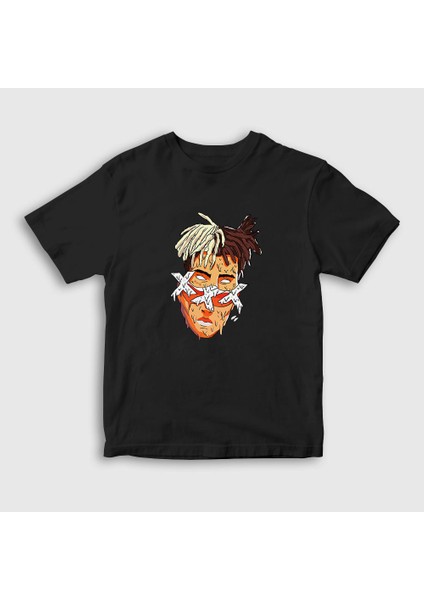 Unisex Çocuk Siyah Melting XXXTentacion T-Shirt