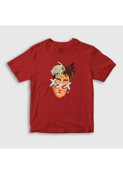 Unisex Çocuk Kırmızı Melting XXXTentacion T-Shirt