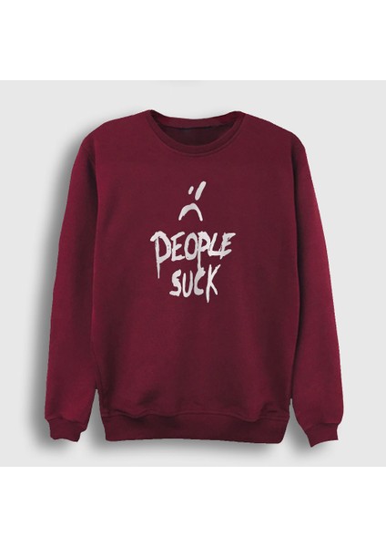 Unisex Bordo People Suck XXXTentacion Sweatshirt