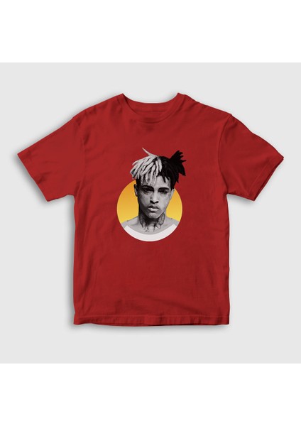 Unisex Çocuk Kırmızı Sun XXXTentacion T-Shirt