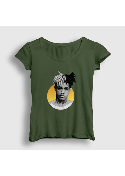 Kadın Haki Sun XXXTentacion T-Shirt
