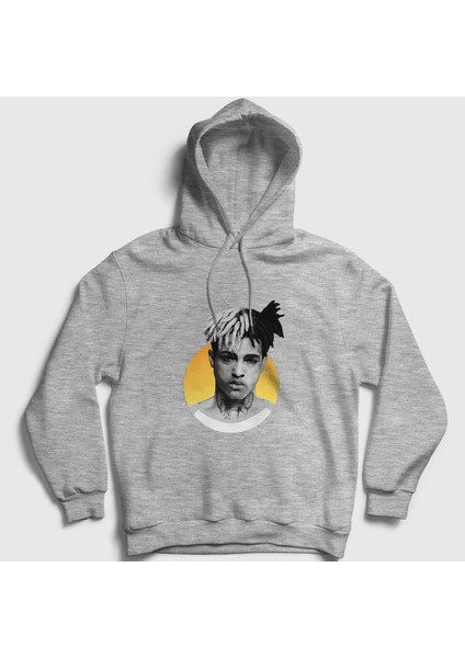 Unisex Gri Sun XXXTentacion Kapüşonlu Sweatshirt