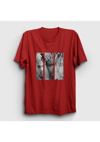 Unisex Kırmızı Three XXXTentacion T-Shirt