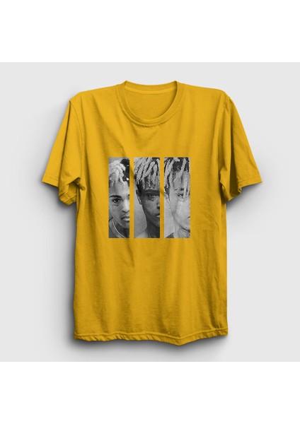 Unisex Sarı Three XXXTentacion T-Shirt