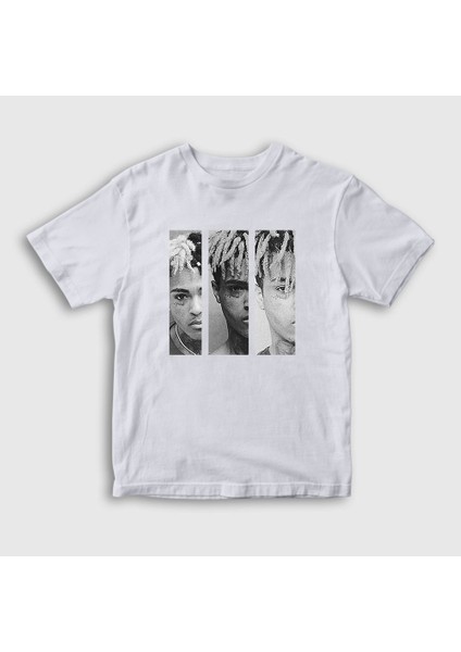 Unisex Çocuk Beyaz Three XXXTentacion T-Shirt