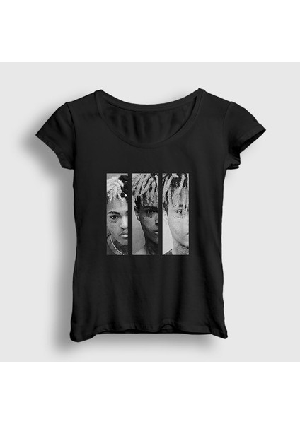 Kadın Siyah Three XXXTentacion T-Shirt