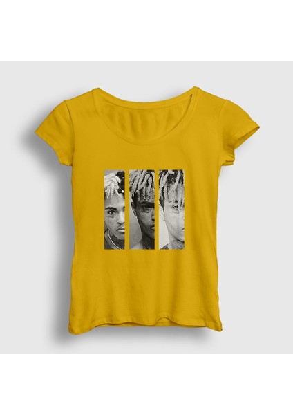 Kadın Sarı Three XXXTentacion T-Shirt