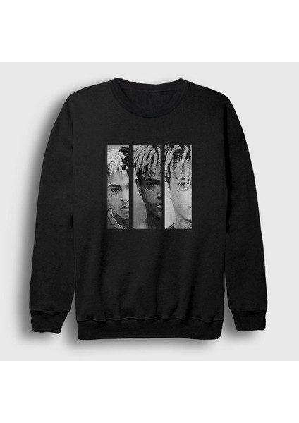 Unisex Siyah Three XXXTentacion Sweatshirt
