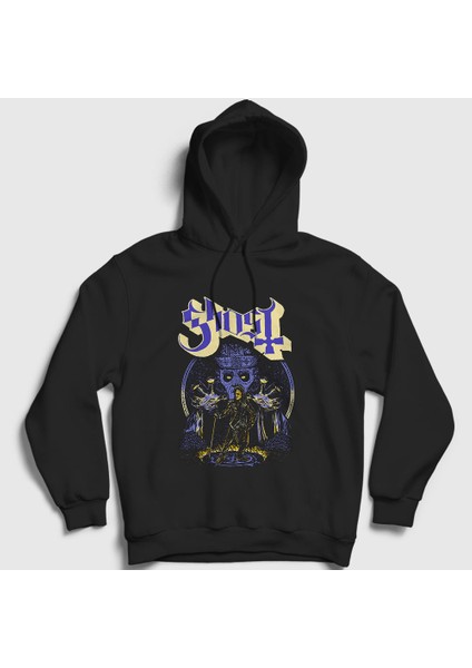 Unisex Siyah Touch Ghost Kapüşonlu Sweatshirt