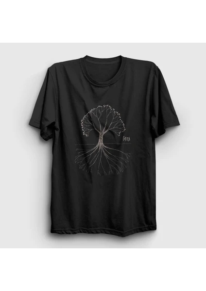 Unisex Siyah Tree Gojira T-Shirt