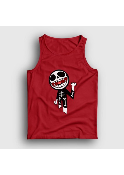 Unisex Kırmızı Bonesy Gorillaz Atlet