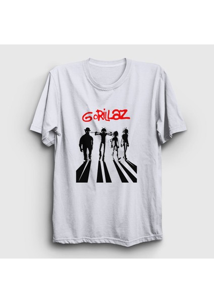 Unisex Beyaz Clockwork Orange Gorillaz T-Shirt
