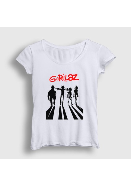 Kadın Beyaz Clockwork Orange Gorillaz T-Shirt