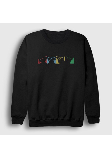 Unisex Siyah Four Colors Gorillaz Sweatshirt