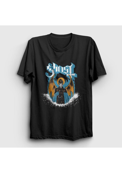 Unisex Siyah Wings Ghost T-Shirt