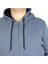 Erkek Sweatshirt Kapşonlu Zippered Basic 20543 Mavi 4