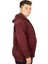 Erkek Sweatshirt Kapşonlu Zippered Basic 20543 Mürdüm 3